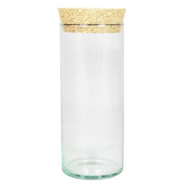 Vetro con sughero SINAN, trasparente, 20cm, Ø8,5cm