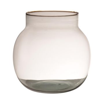 Vaso da fiori GANJA, vetro, riciclato, trasparente, 23cm, Ø23cm