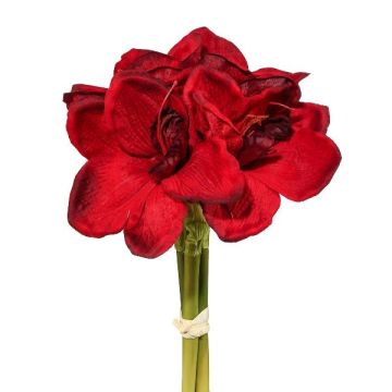 Mazzo di fiori sintetici Amaryllis LOMIRE, rosso scuro, 30cm
