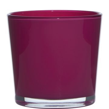 Fioriera in vetro ALENA, magenta, 16cm, Ø17cm