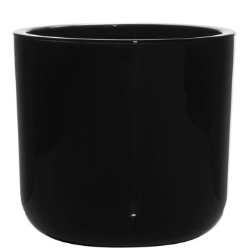 Portacandela NICK in vetro, nero, 13cm, Ø14cm