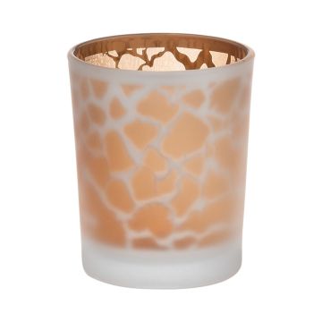 Vetro per candele SENGA, motivo giraffa, oro-opaco, 6,5cm, Ø5,5cm Vetro per candele SENGA, motivo giraffa, oro-opaco, 6,5cm, Ø5,5cm