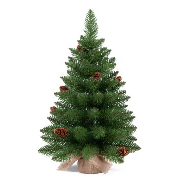 Albero di Natale artificiale HEINOLA con pigne, sacco di iuta, 60 cm, Ø 40 cm Albero di Natale artificiale HEINOLA con pigne, sacco di iuta, 60 cm, Ø 40 cm