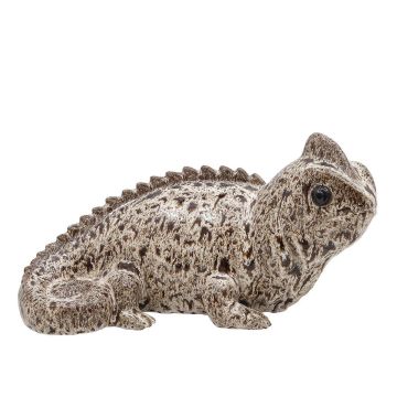 Figurina di camaleonte ALOVIA in ceramica, marrone, 36x19x19cm