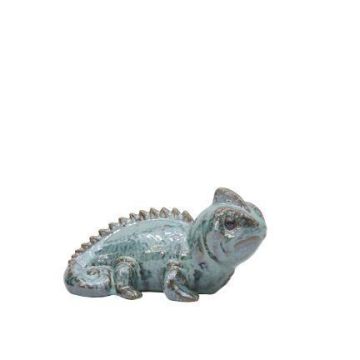 Figurina di camaleonte ALOVIA in ceramica, azzurro, 20x12x11cm Figurina di camaleonte ALOVIA in ceramica, azzurro, 20x12x11cm