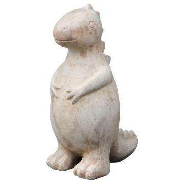 Figurina di dinosauro T-Rex AMORIA in terracotta, realizzata a mano, patinata, beige, 25x14x33cm Figurina di dinosauro T-Rex AMORIA in terracotta, realizzata a mano, patinata, beige, 25x14x33cm