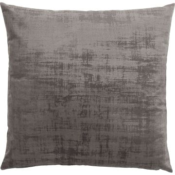Cuscino decorativo LORIKA, grigio, effetto velluto, 50x50cm