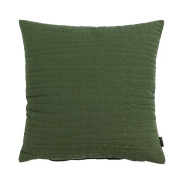 Cuscino decorativo SILENA, verde muschio, cuciture irregolari, 45 x 45 cm