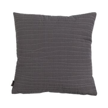 Cuscino decorativo SILENA, grigio scuro, cuciture irregolari, 45 x 45 cm