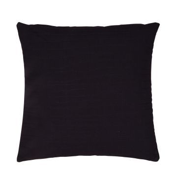 Cuscino decorativo SILENA, nero, cuciture decorative, 45x45cm
