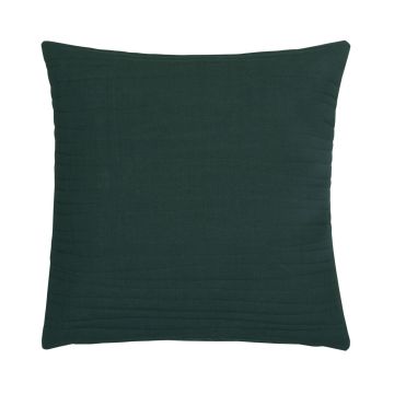 Cuscino decorativo SILENA, verde bosco, cuciture decorative, 45x45cm