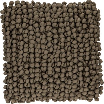 Cuscino BOLKO, con pomelli, verde cachi, 45x45cm