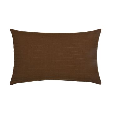Cuscino decorativo SILENA, marrone cioccolato, cuciture decorative, 50x30cm