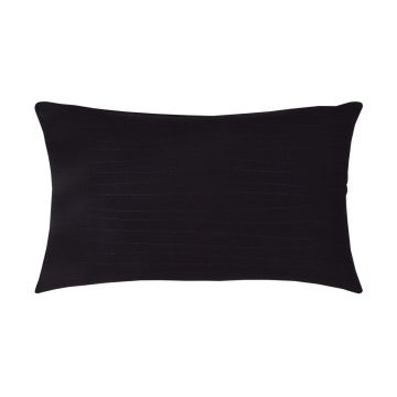 Cuscino decorativo SILENA, nero, cuciture decorative, 50x30cm
