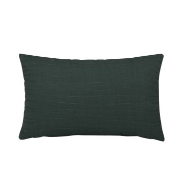 Cuscino decorativo SILENA, verde bosco, cuciture decorative, 50x30cm