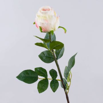 Rosa artificiale SUNJIK, bianco-rosa, 75 cm, Ø 7 cm Rosa artificiale SUNJIK, bianco-rosa, 75 cm, Ø 7 cm