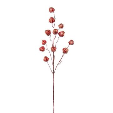 Ramo artificiale di Physalis FRILTE con frutti, rosso metallizzato, 90 cm Ramo artificiale di Physalis FRILTE con frutti, rosso metallizzato, 90 cm