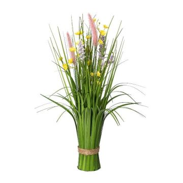 Composizione artificiale di erba lampionaria, mazzo JIRVO con fiori e pannocchie, rosa-lilla-giallo, 50 cm Composizione artificiale di erba lampionaria, mazzo JIRVO con fiori e pannocchie, rosa-lilla-giallo, 50 cm