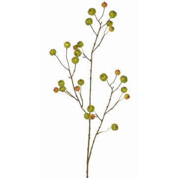 Ramo decorativo di melo ornamentale NONGIH con frutti, verde-arancione, 90cm