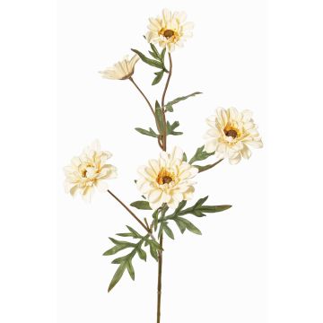 Ramo artificiale di crisantemo PRUDENCE, Eco Collection, crema-giallo, 75cm, Ø5-6,5cm