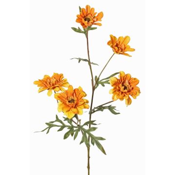 Ramo artificiale di crisantemo PRUDENCE, Eco Collection, giallo-arancione, 75cm, Ø5-6,5cm