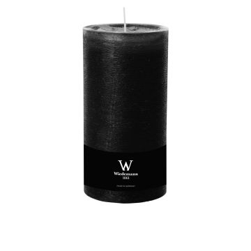 Candela a tronchetto AURORA, nera, 19cm, Ø10cm, 155 ore - Prodotto in Germania Candela a tronchetto AURORA, nera, 19cm, Ø10cm, 155 ore - Prodotto in Germania