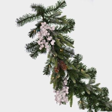 Ghirlanda natalizia artificiale NAMSOS, bacche, pigne, LED, 180 cm, Ø 35 cm Ghirlanda natalizia artificiale NAMSOS, bacche, pigne, LED, 180 cm, Ø 35 cm