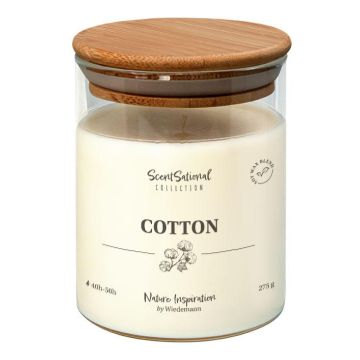 Candela profumata FERDINANDINE in vaso di vetro, miscela di cera di soia, Cotton, avorio, 10cm, Ø8cm, 40 ore - Prodotto in Germania Candela profumata FERDINANDINE in vaso di vetro, miscela di cera di soia, Cotton, avorio, 10cm, Ø8cm, 40 ore - Prodotto in Germania
