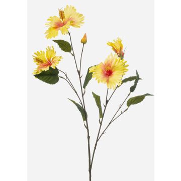 Ramo artificiale di ibisco TRUGEN con fiori, giallo-rosa, 85 cm Ramo artificiale di ibisco TRUGEN con fiori, giallo-rosa, 85 cm