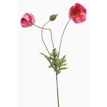 Ramo artificiale di papavero SCHUNRA, rosa, 75cm Ramo artificiale di papavero SCHUNRA, rosa, 75cm
