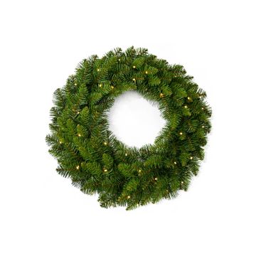 Ghirlanda di abete in plastica OXNARD, verde, LED, Ø 60 cm Ghirlanda di abete in plastica OXNARD, verde, LED, Ø 60 cm