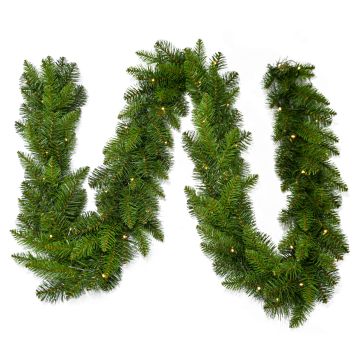 Ghirlanda di abete in plastica OXNARD, verde, LED, 275 cm, Ø 25 cm Ghirlanda di abete in plastica OXNARD, verde, LED, 275 cm, Ø 25 cm