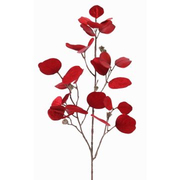Ramo artificiale di eucalipto INDALA con frutti, rosso, 85cm
