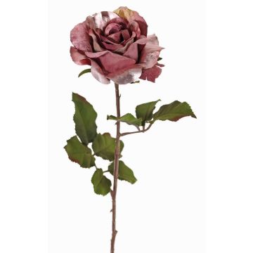 Rosa artificiale in velluto SINDALA, lilla antico, 60cm, Ø12cm Rosa artificiale in velluto SINDALA, lilla antico, 60cm, Ø12cm