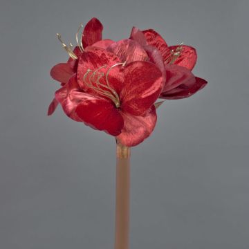 Fiore decorativo in velluto Amaryllis KIRSTY, rosso, 70 cm, Ø 13-15 cm Fiore decorativo in velluto Amaryllis KIRSTY, rosso, 70 cm, Ø 13-15 cm