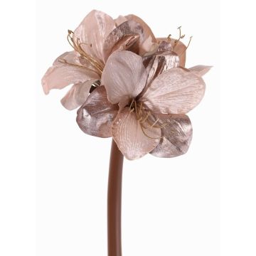 Fiore decorativo Amaryllis in velluto KIRSTY, lilla chiaro, 70cm, Ø13-15cm