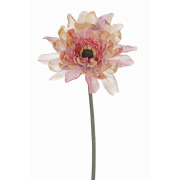 Gerbera sintetica PAMILLA, rosa antico-crema, 65cm, Ø12cm