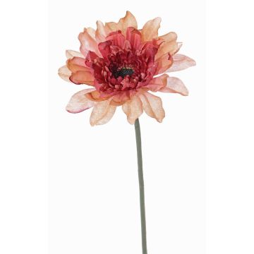 Gerbera sintetica PAMILLA, salmone-rosa, 65cm, Ø12cm
