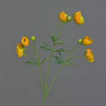 Ranuncolo in velluto YARIS, arancione-giallo, 65 cm, Ø 3-4,5 cm Ranuncolo in velluto YARIS, arancione-giallo, 65 cm, Ø 3-4,5 cm