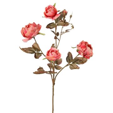 Ramo di rosa artificiale SITARA, effetto secco, rosa-fucsia, 75 cm, Ø 5-8 cm Ramo di rosa artificiale SITARA, effetto secco, rosa-fucsia, 75 cm, Ø 5-8 cm