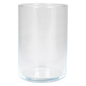 Vaso cilindrico di vetro SANYA OCEAN, trasparente, 15cm, Ø10,1cm