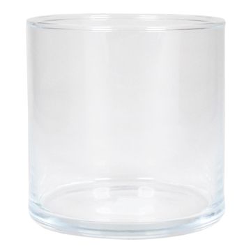 Vaso cilindrico di vetro per candele SANYA OCEAN, trasparente, 10cm, Ø10,1cm
