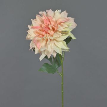 Fiore artificiale dalia NATSU, rosa-crema, 60 cm, Ø 17 cm