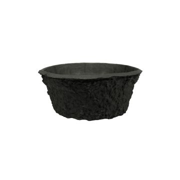 Base in schiuma per fiori freschi OASIS®, rotonda, vaschetta in carta riciclata Biolit, nera, 8cm, Ø19cm