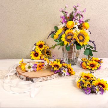 Joyful Bride - bouquet da sposa personalizzato con coroncine di candele e cerchietto per capelli - richiesta della cliente Sheridan Joyful Bride - bouquet da sposa personalizzato con coroncine di candele e cerchietto per capelli - richiesta della cliente Sheridan