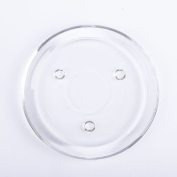 Supporto per candele rotondo in vetro VINCENTIA, trasparente, Ø14cm