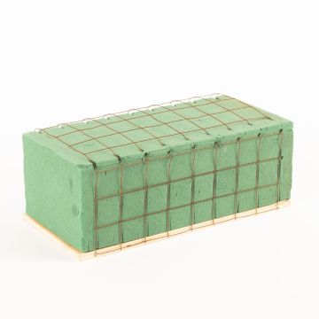 ®mosy Ökodur Base per composizioni funebri SERLO con rete metallica, base in legno naturale, verde, 23x11x8,5 cm