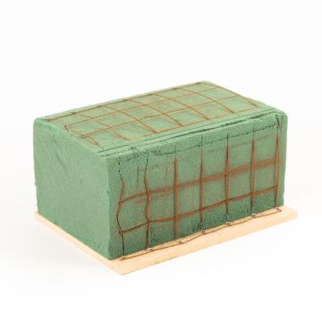 ®mosy Ökodur Base per composizioni funerarie VESDO con rete metallica, bordo con maniglia, base in legno naturale, verde, 17x11x8,5 cm ®mosy Ökodur Base per composizioni funerarie VESDO con rete metallica, bordo con maniglia, base in legno naturale, verde, 17x11x8,5 cm