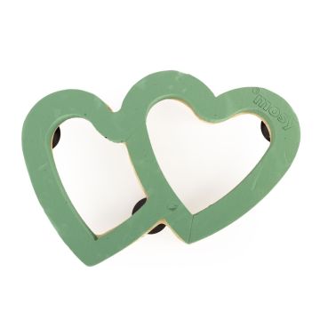 ®mosy Ökodur schiuma da infioritura a forma di auto con due cuori SKENADA, decorazione per matrimoni, con ventosa, base in legno naturale, verde, 43x58x5cm ®mosy Ökodur schiuma da infioritura a forma di auto con due cuori SKENADA, decorazione per matrimoni, con ventosa, base in legno naturale, verde, 43x58x5cm
