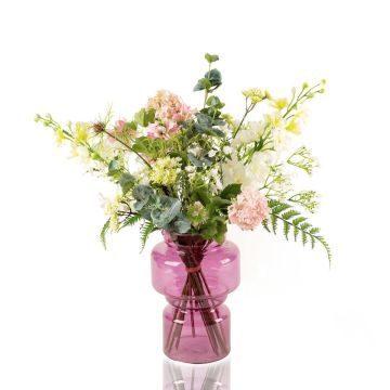Bouquet estivo decorativo KEONA, rosa-bianco, 60cm, Ø40cm
